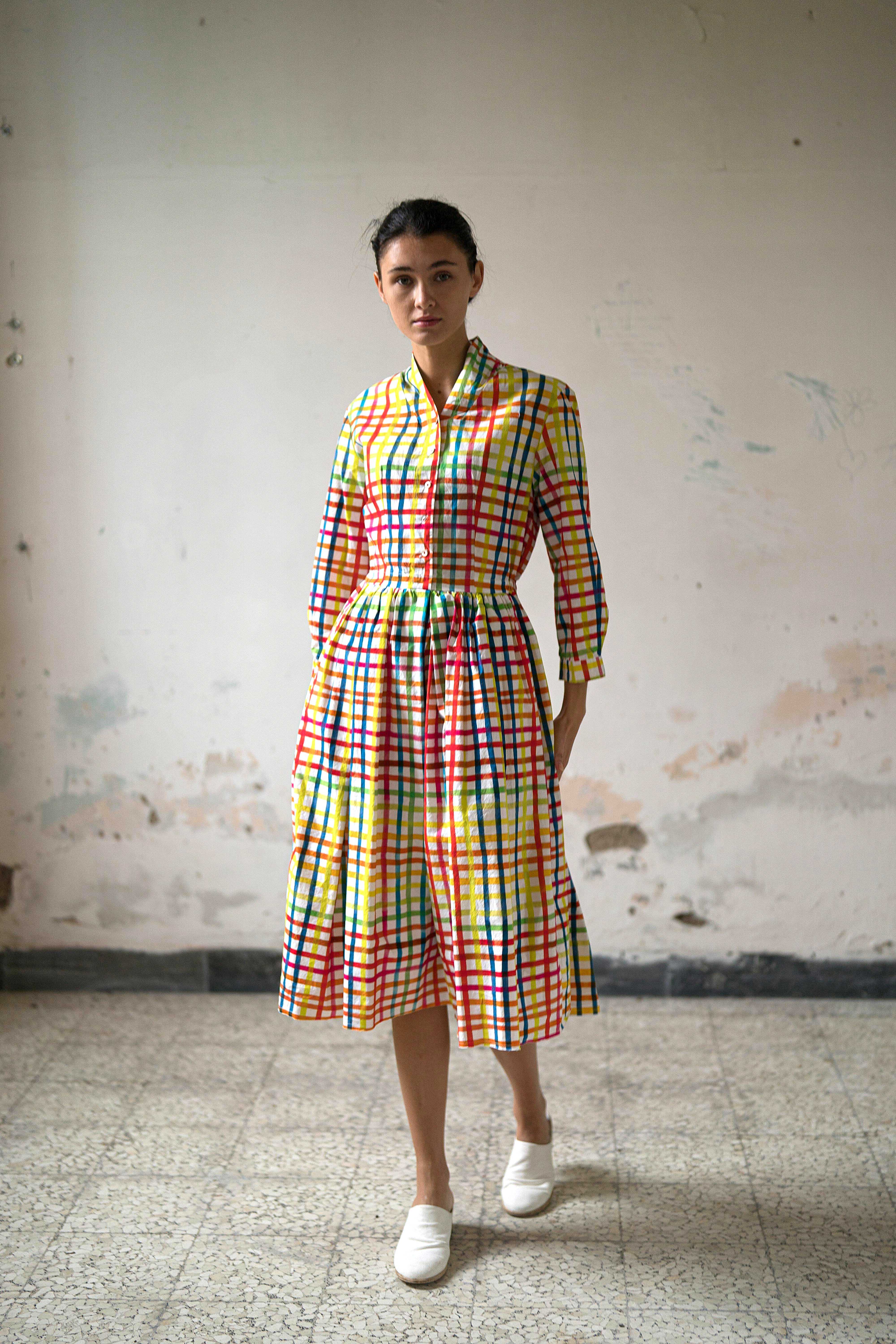 Hannoh Wessel dress Danica Multicolour Check