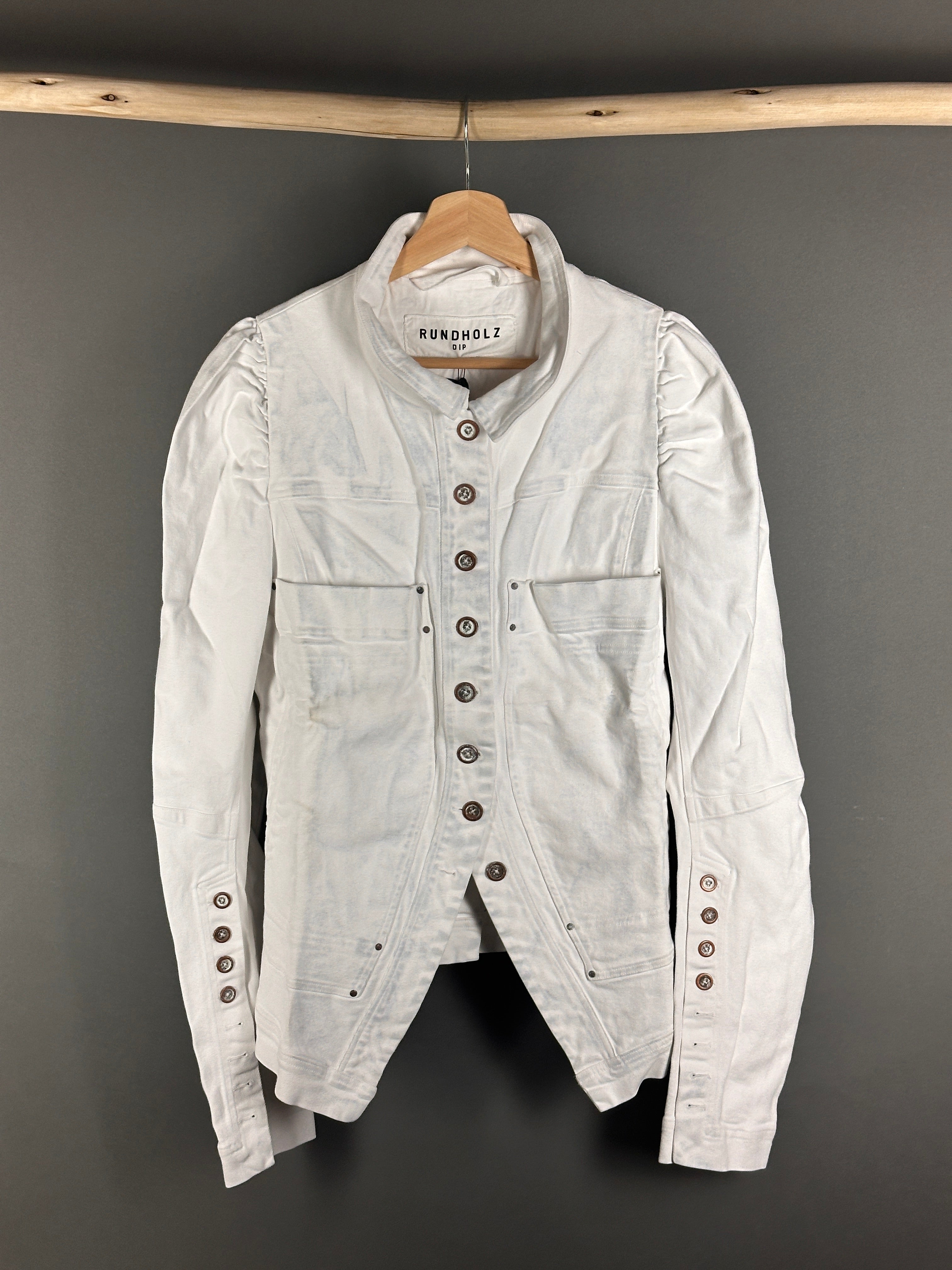 Dip Military Style Jacket in Seafoam Fog