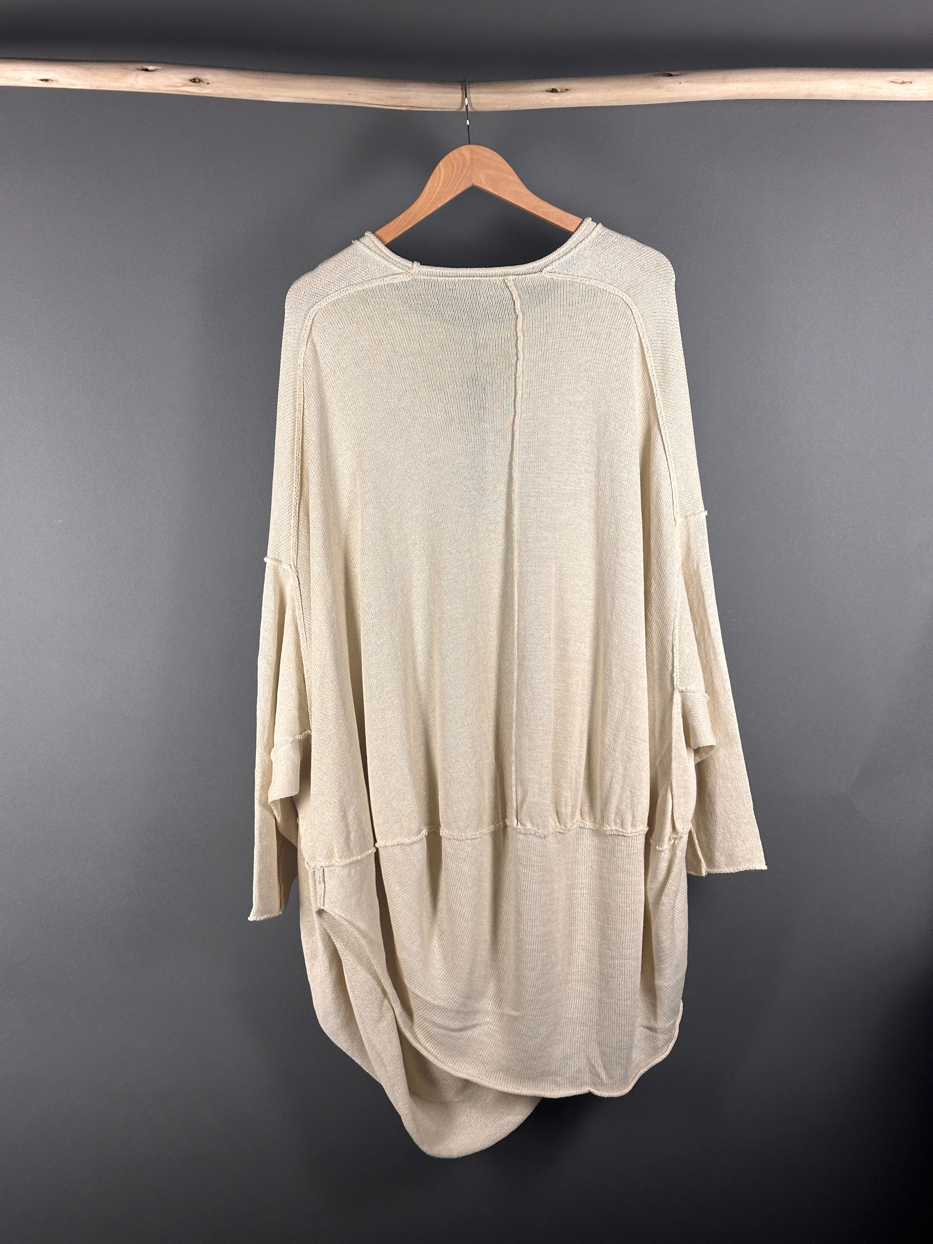 Mainline soft draped long knit top