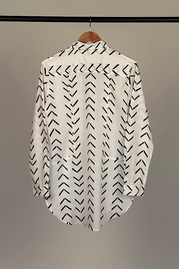 Tzusk cotton Voile Shirt Arrow Print