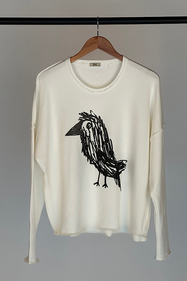 Tzusk Loop Back Crop with Crow