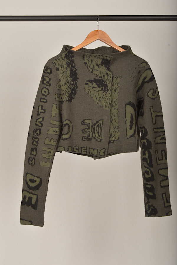 Studio Rundholz black label crop jacket in Defender Jacquard