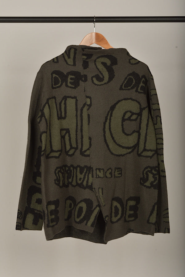 Studio Rundholz Black Label Long line Cardi Jungle Jacquard