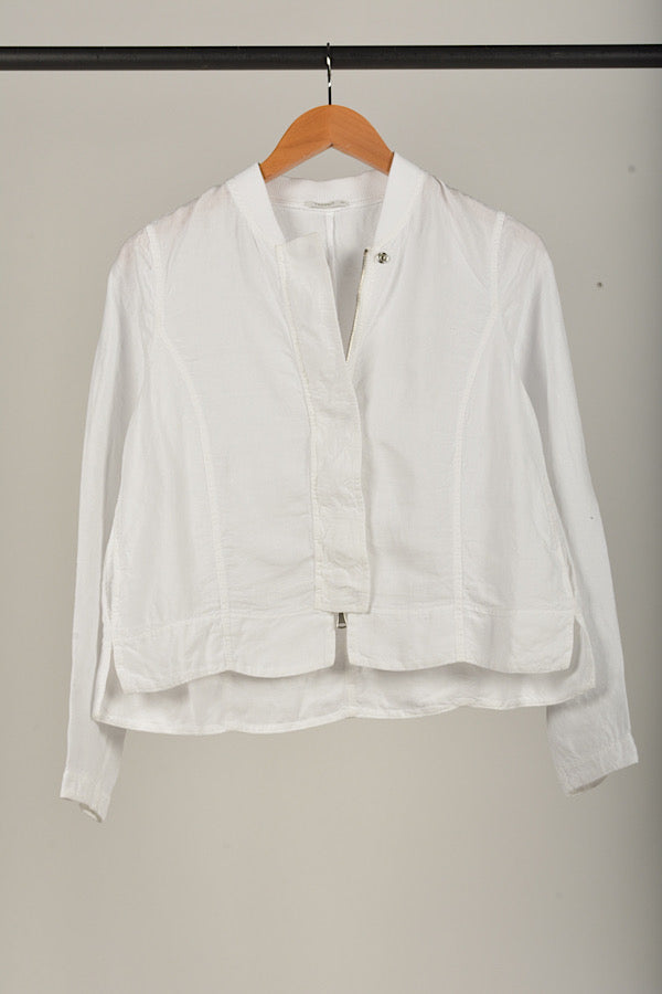 Transit crop linen jacket D136