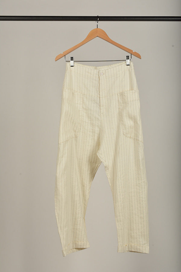 Transit Pinstriped Pant in Milk
