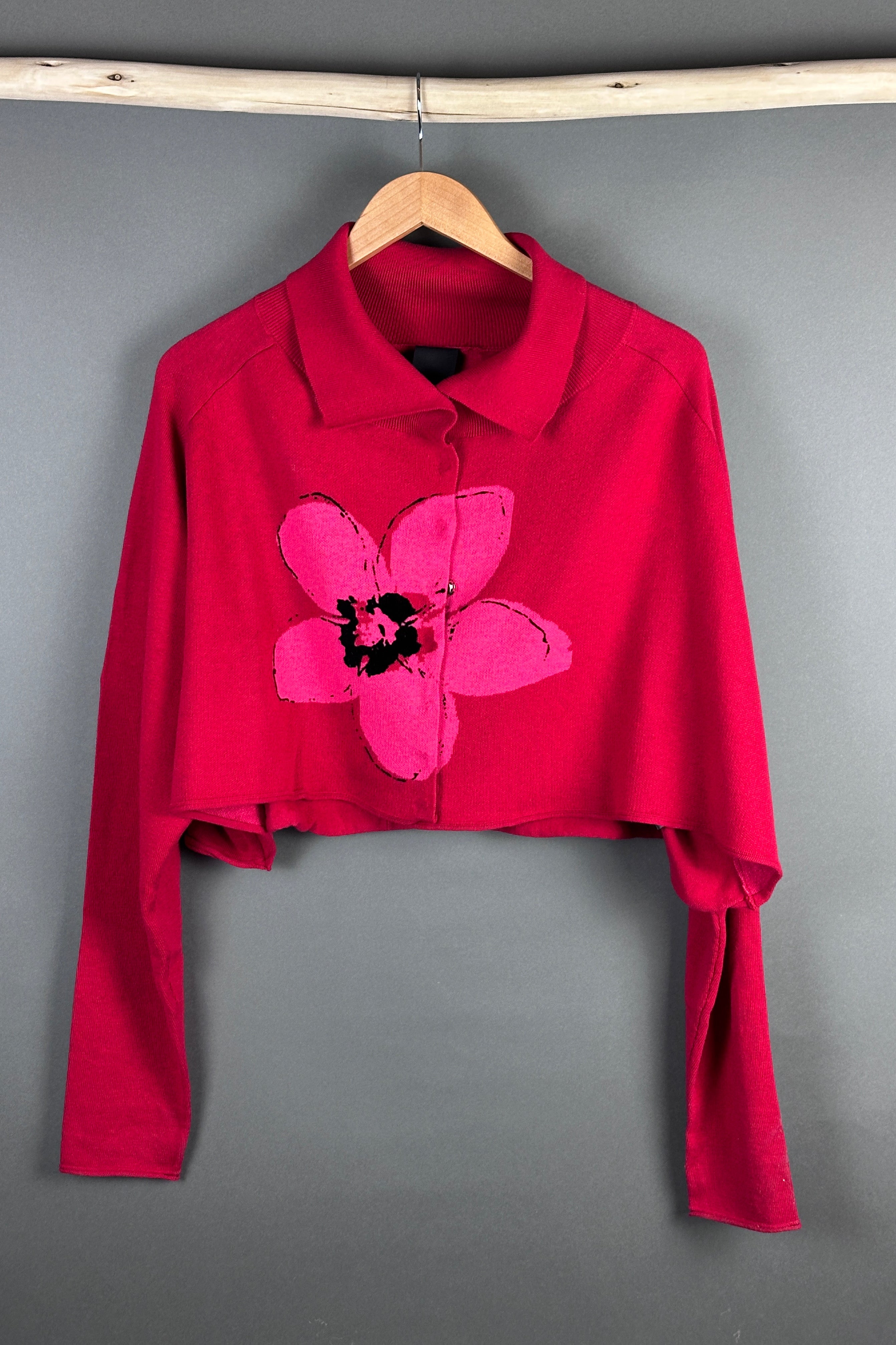 Studio Rundholz rose jacquard crop jumper