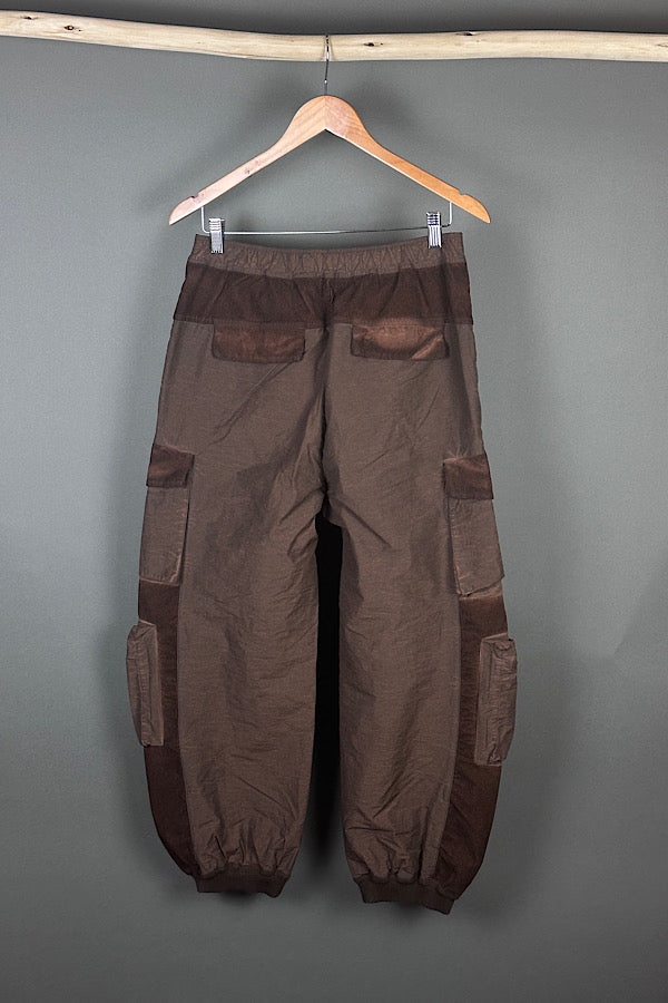 Transit Cargo style pants in a rich chocolate brown