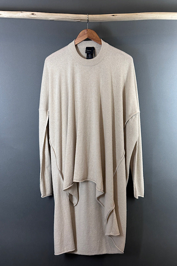 LVL Asymmetrical Sweater in Vanilla