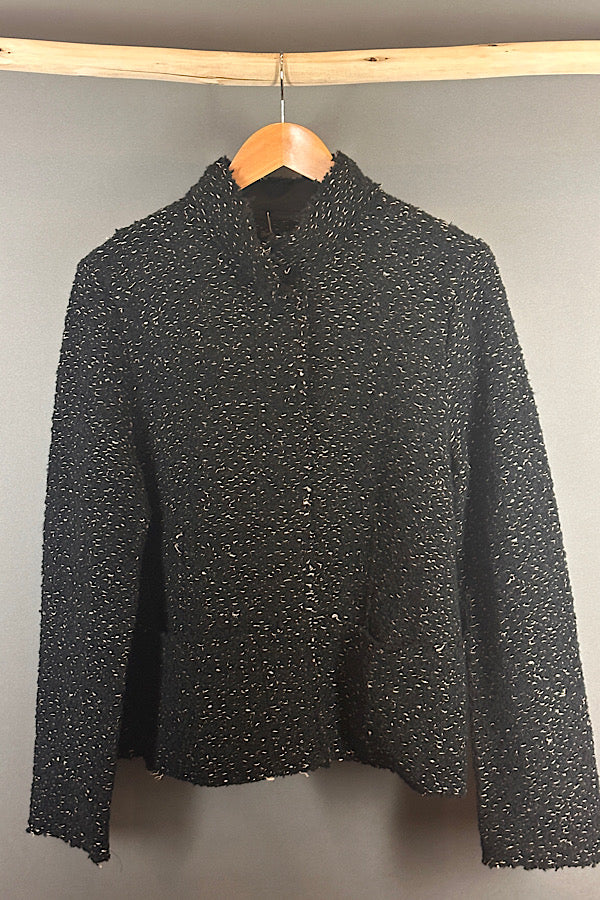 Transit black boucle wool jacket