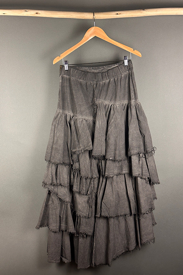 La Vaca Loca tiered skirt Alguno in Cold Black