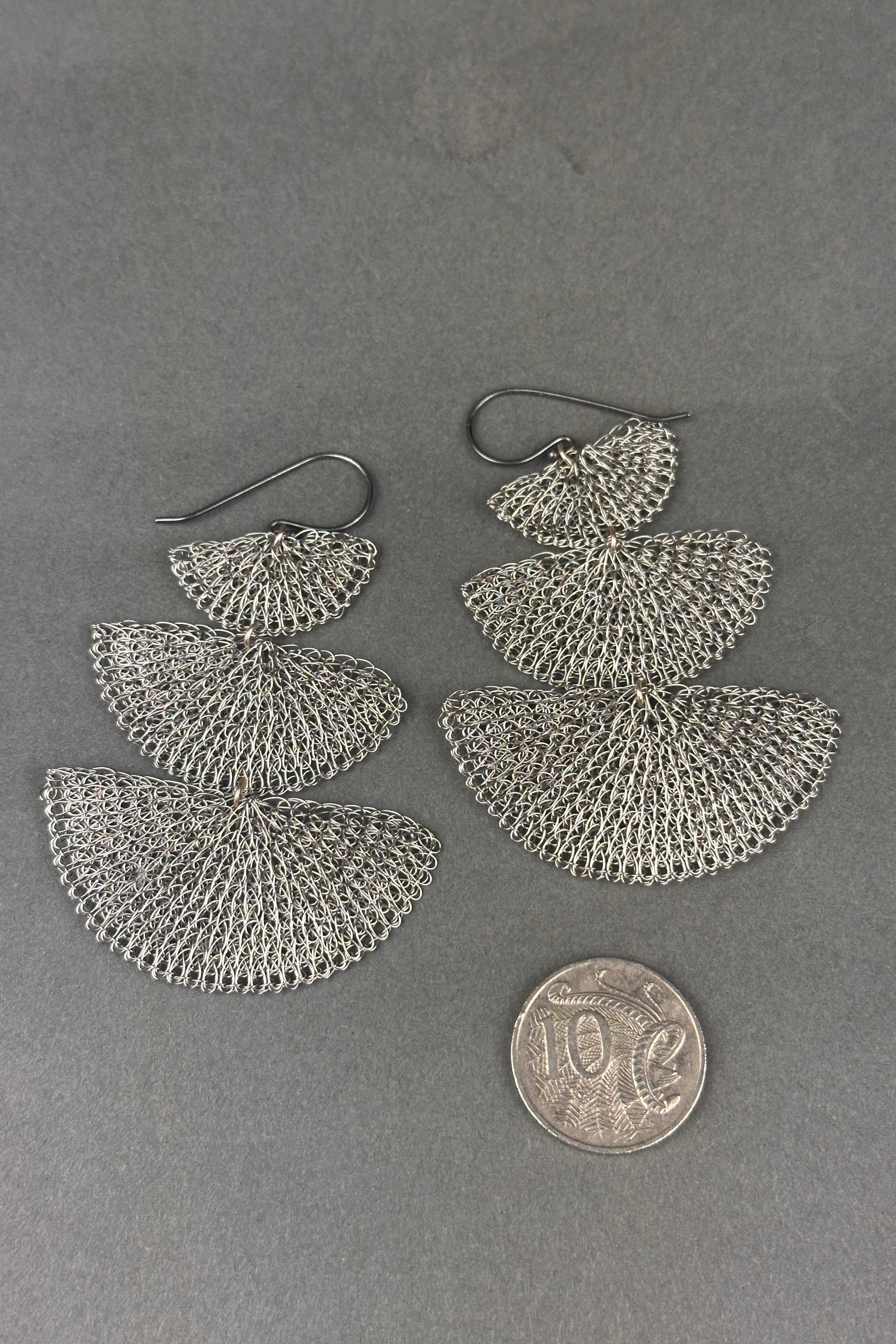Seriously Designed earrings 3 tier
