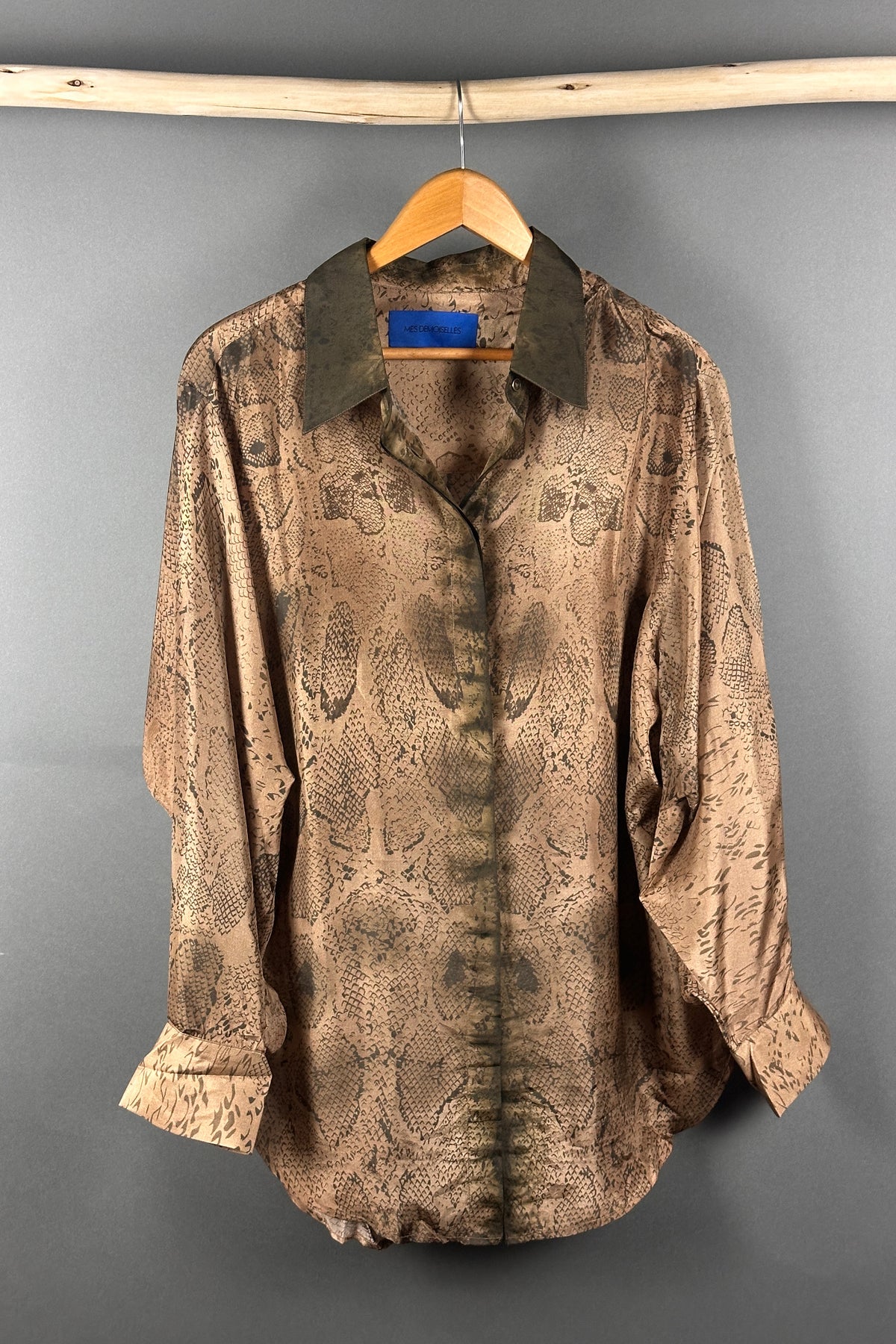 Mes Demoiselle Snake print silk shirt Thurman