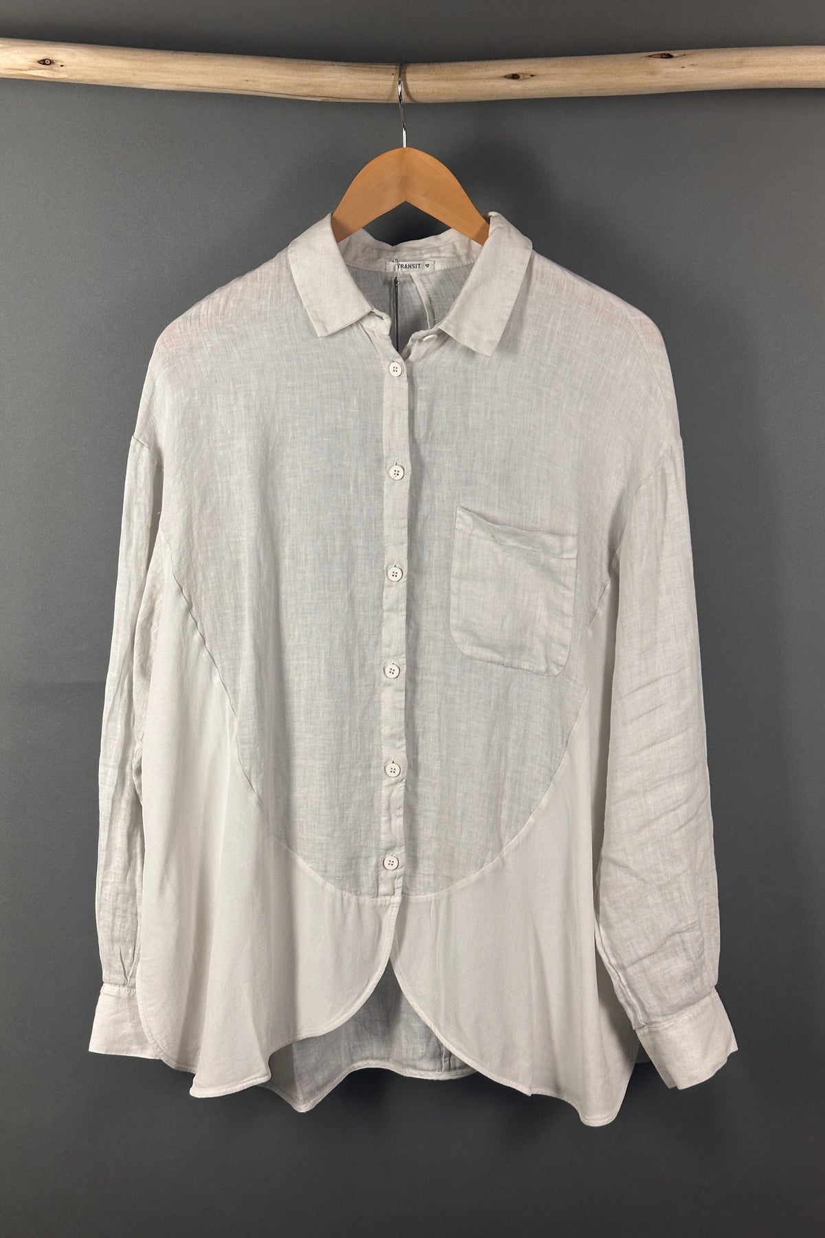Transit Linen Shirt in Chalk