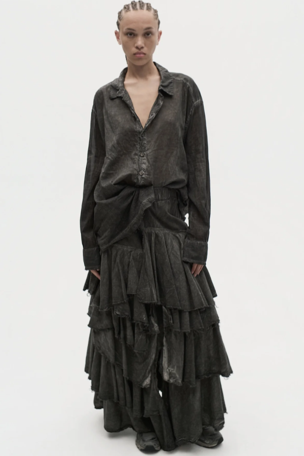 La Vaca Loca tiered skirt Alguno in Cold Black