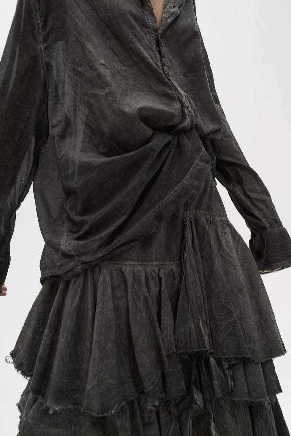 La Vaca Loca tiered skirt Alguno in Cold Black