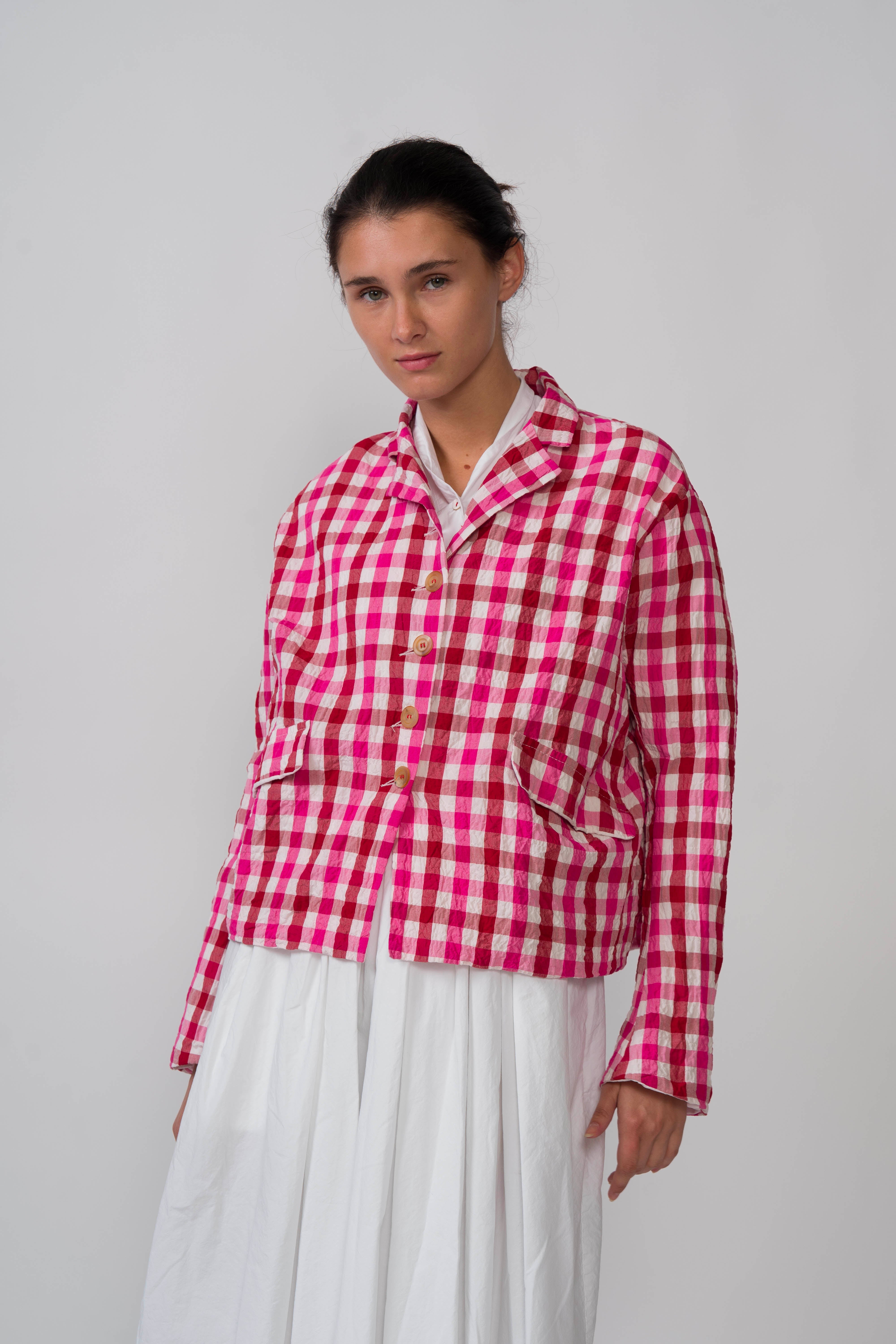 Hannoh Wessel  Jacket Juliana Red/Pink Check