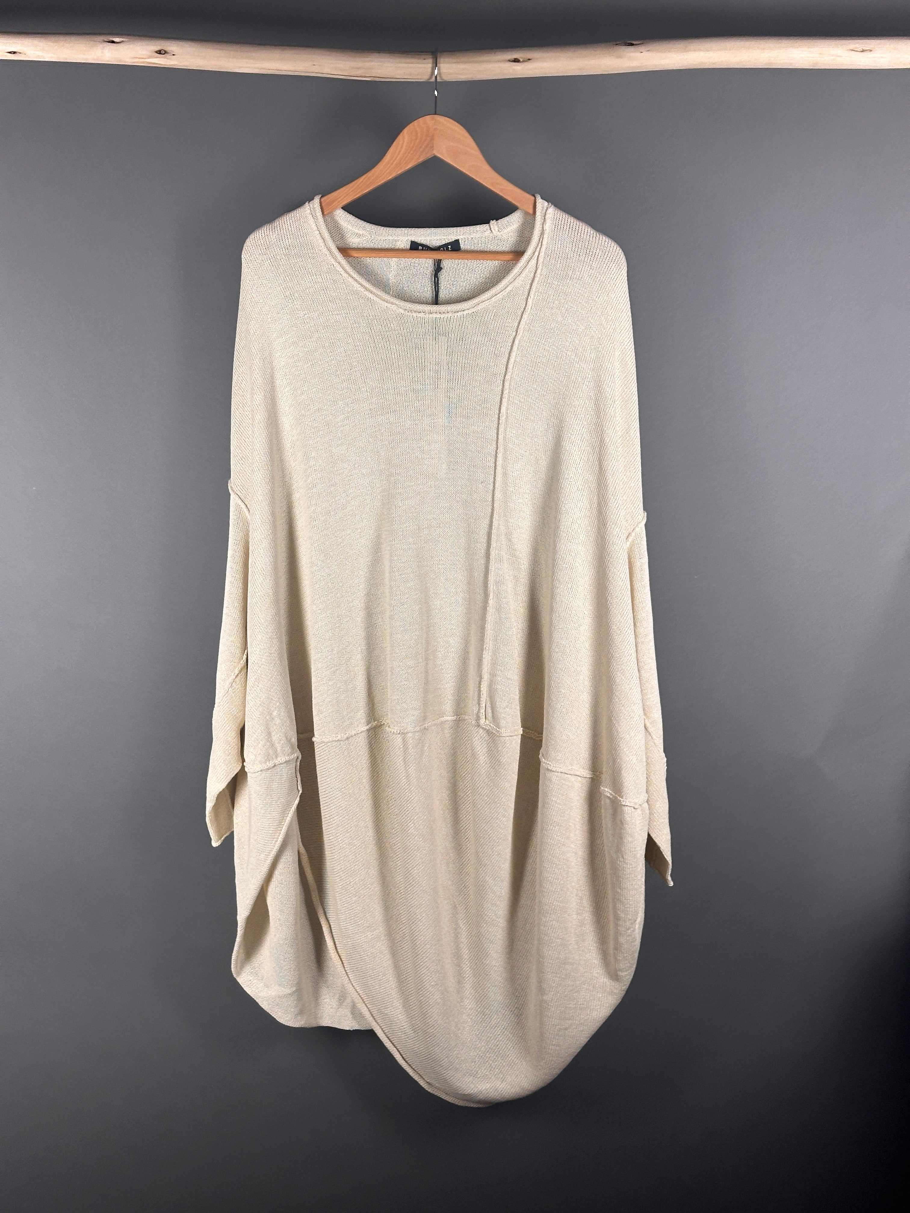Mainline soft draped long knit top