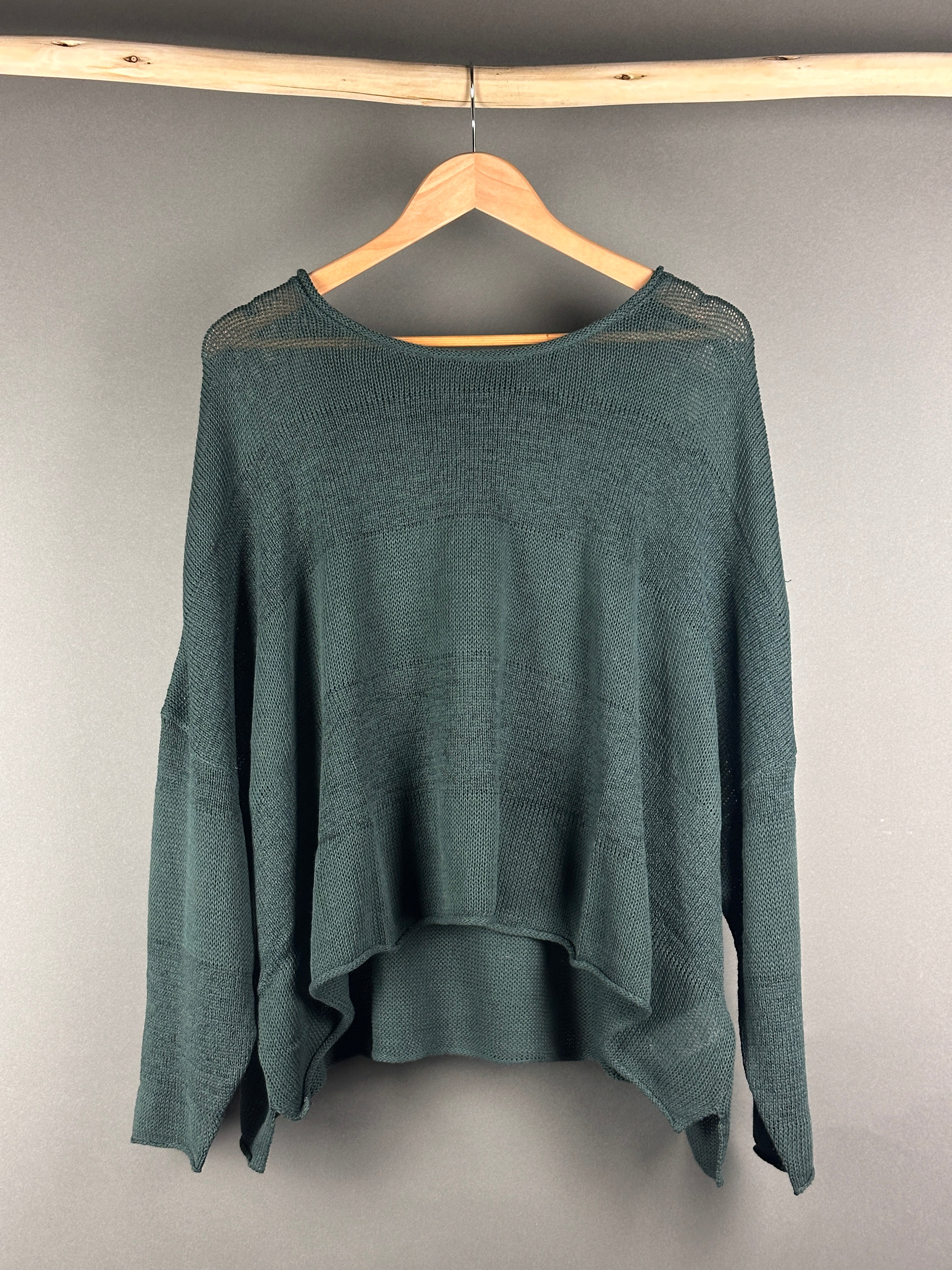 Black Label jumper in tree