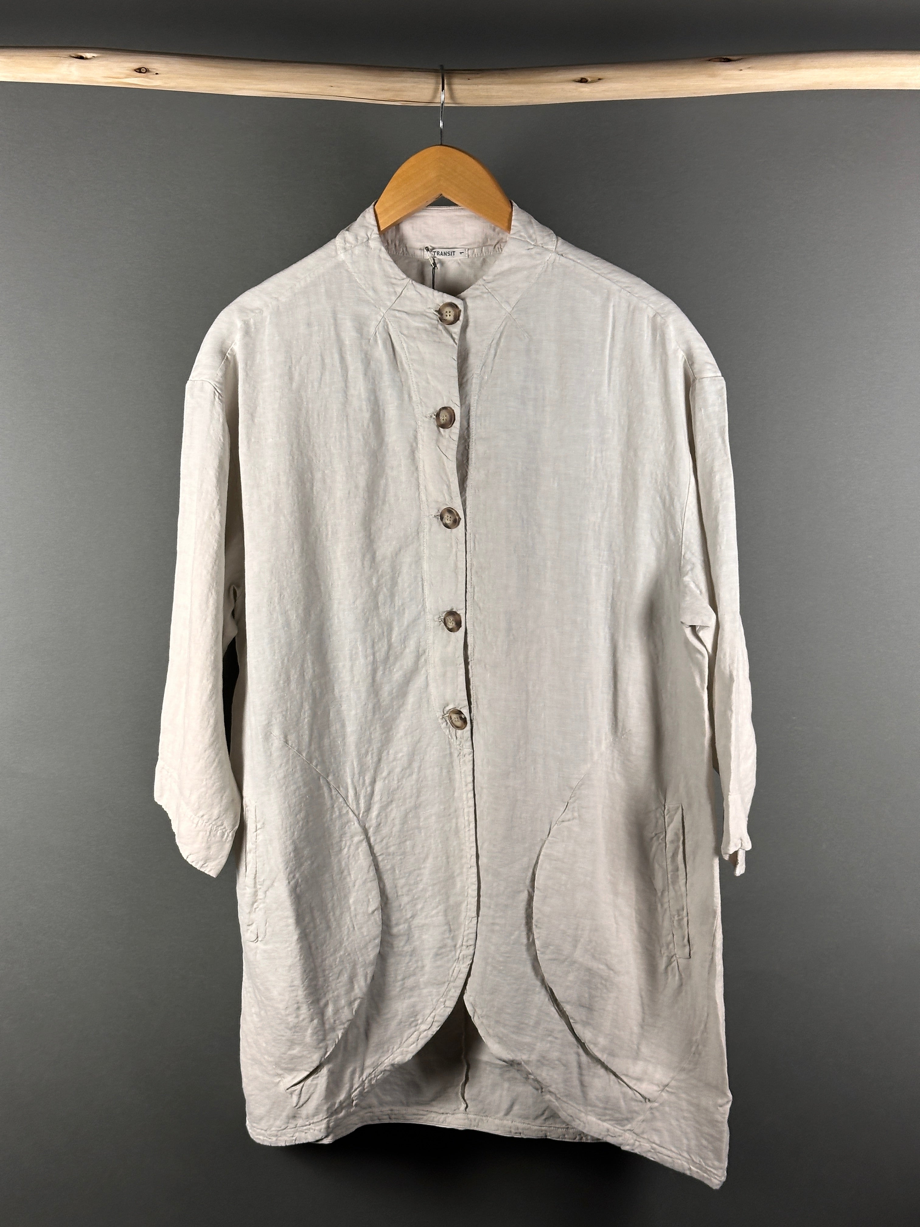 Transit long line  jacket in natural