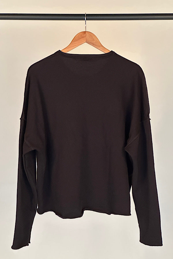 Tzusk loop back cotton crop top