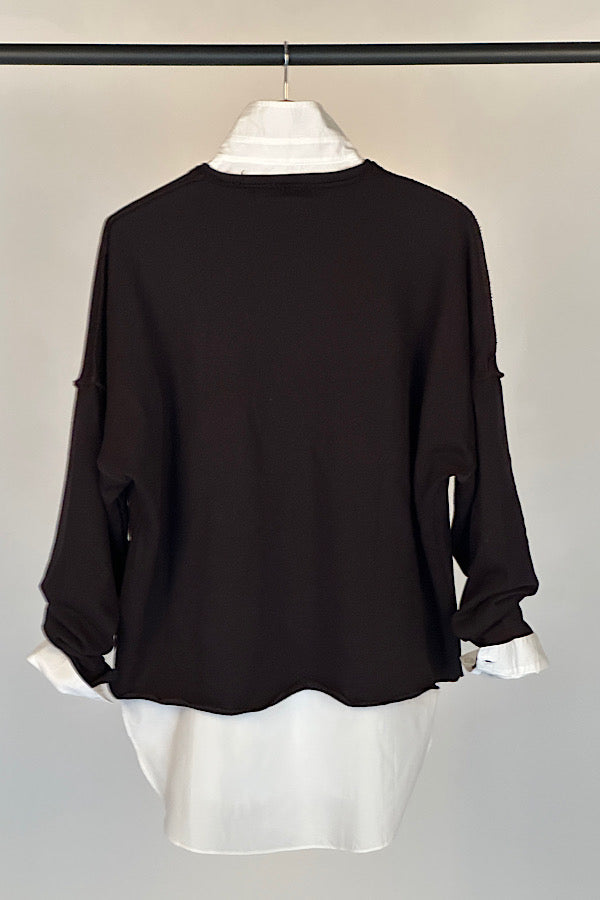 Tzusk loop back cotton crop top