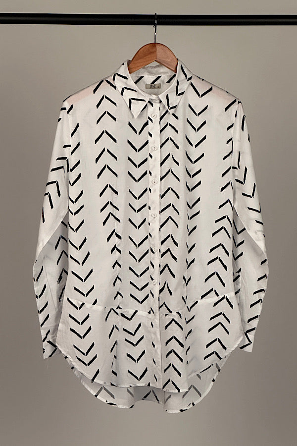 Tzusk cotton Voile Shirt Arrow Print