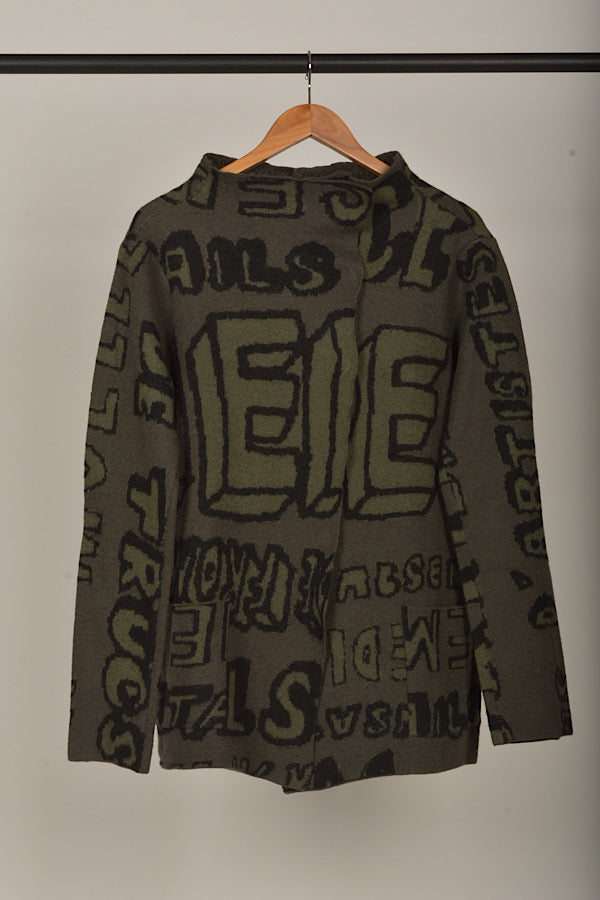 Studio Rundholz Black Label Long line Cardi Jungle Jacquard