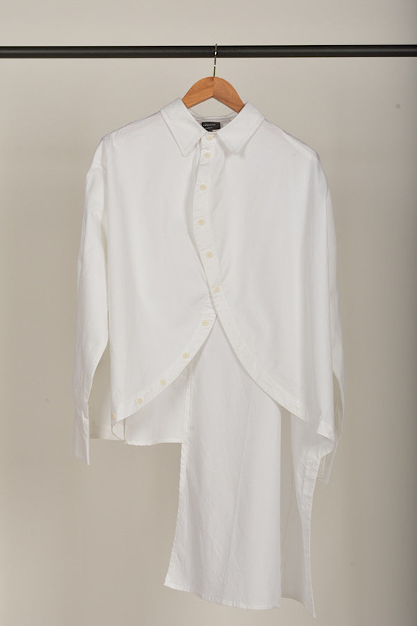 La Vaca a Loca White asymmetrical shirt Dada