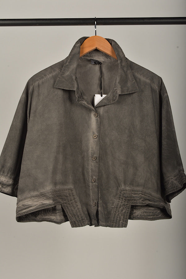 LVL Crop Jacket Tasos in hand washed charcoal