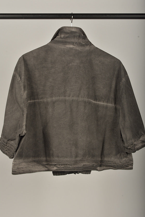 LVL Crop Jacket Tasos in hand washed charcoal