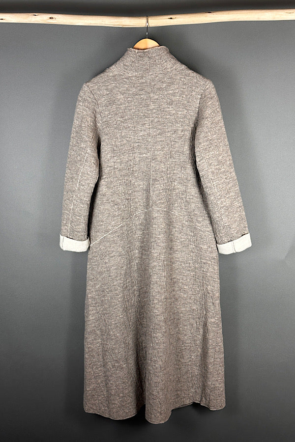 Transit taupe signautre wool coat