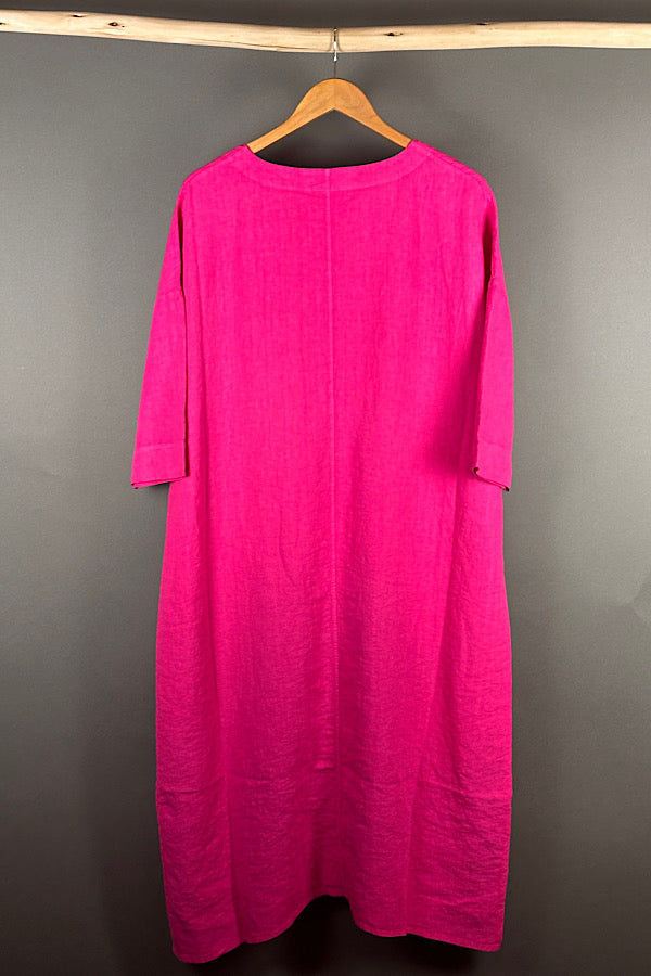 Hannoy Wessel Linen dress Dora in Fuchsia