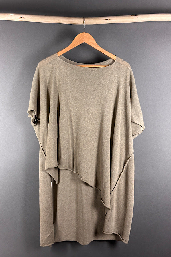 La Vaca Loca top tic in soft khaki