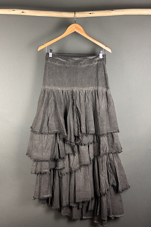 La Vaca Loca tiered skirt Alguno in Cold Black