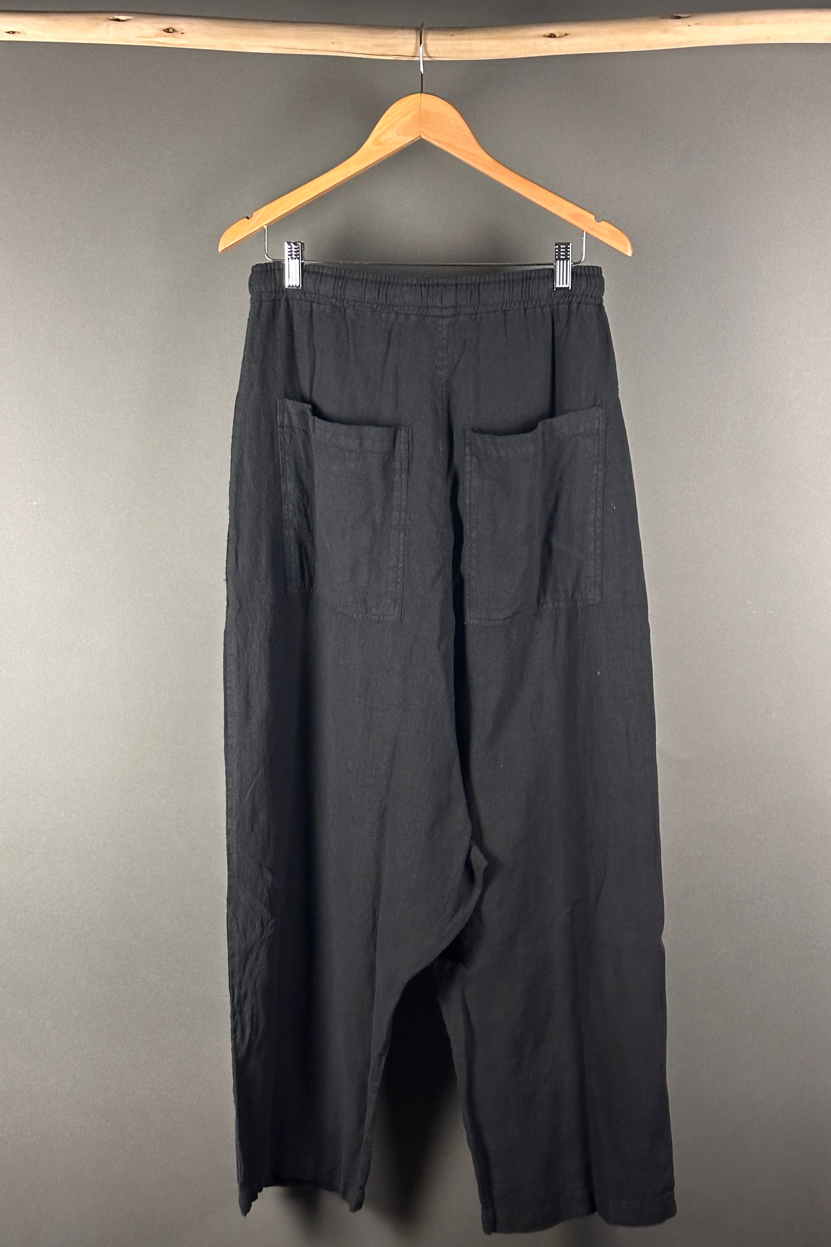 Black Label dropped crotch pants in Black