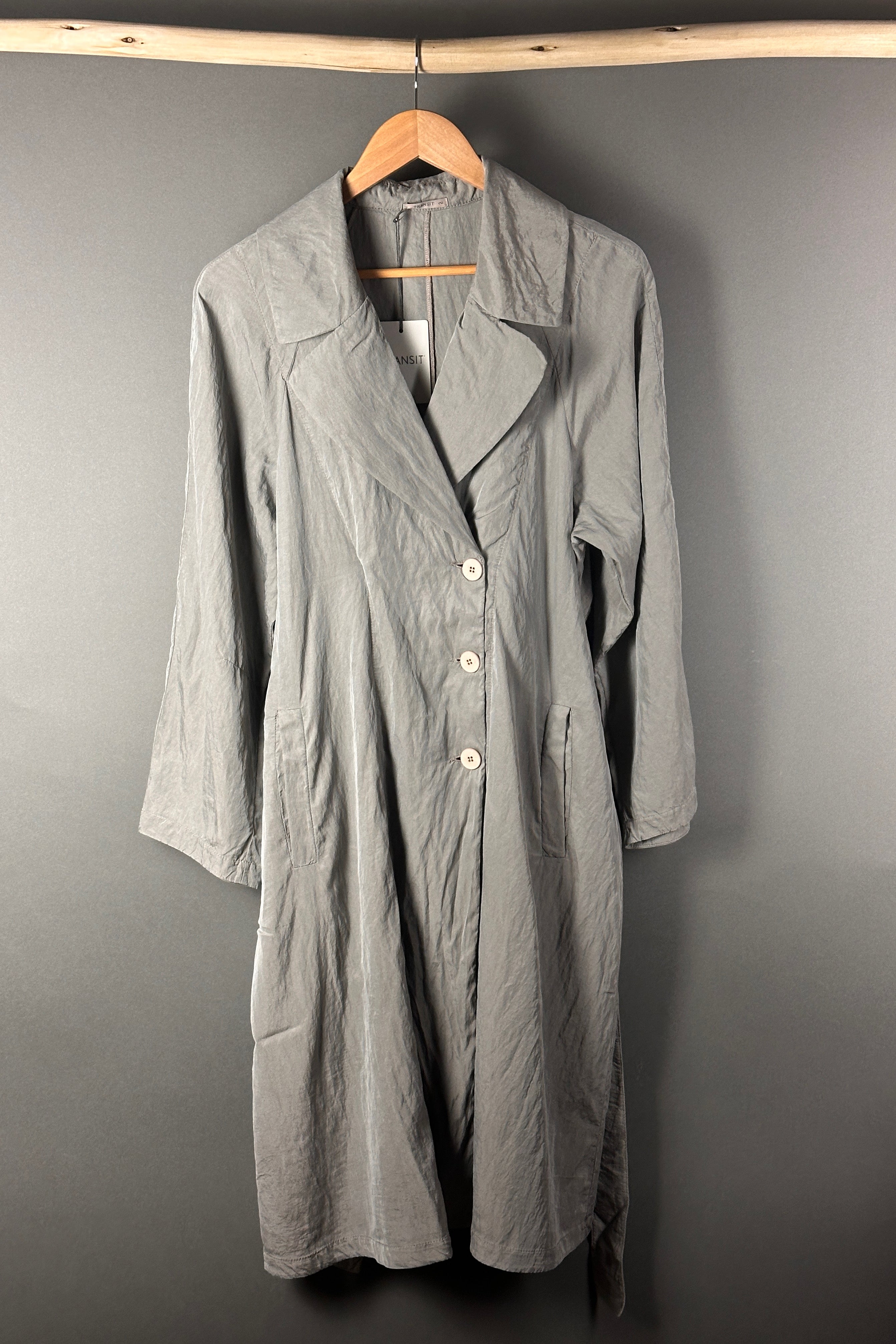 Transit coat in Grey Silk mix