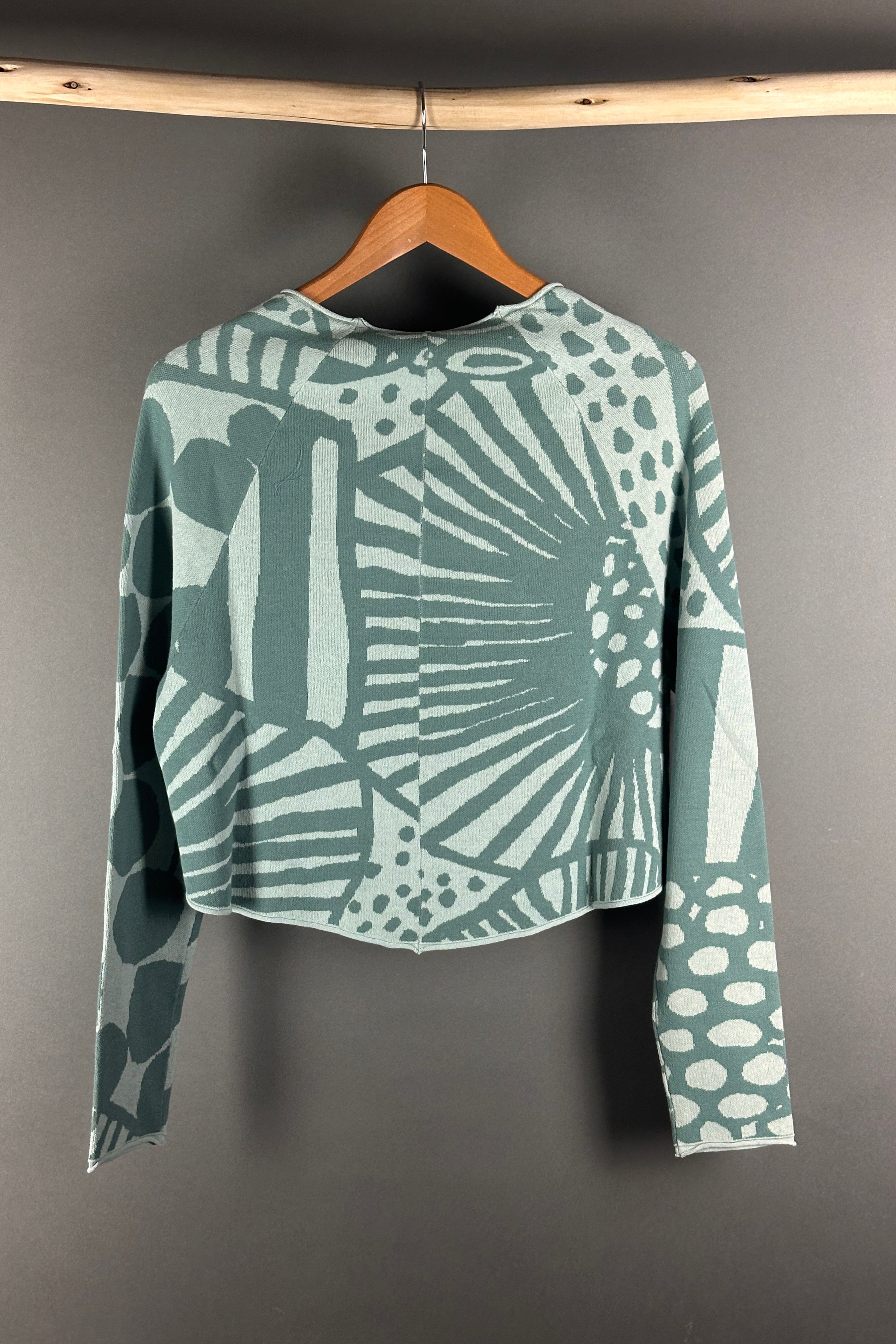 Black Label crop jacket in grass jacquard