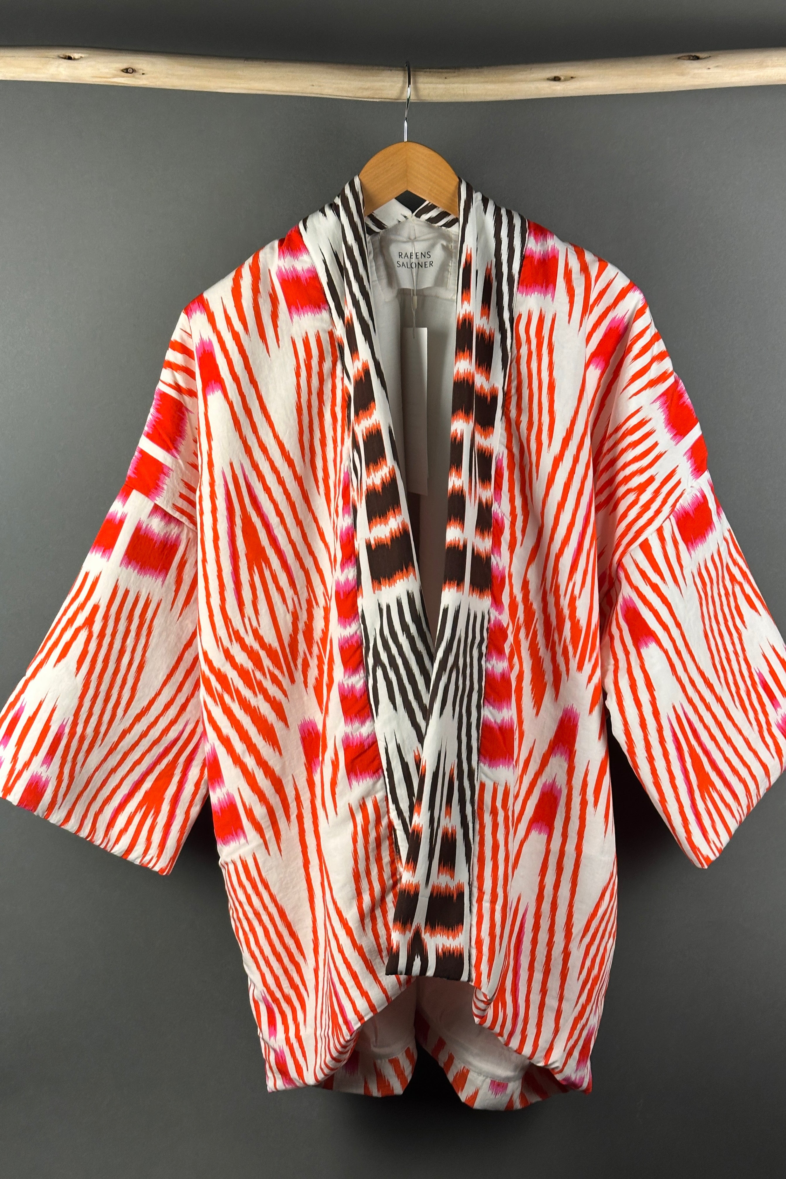 Rabens Saloner Ikat combo padded Kimono Abba