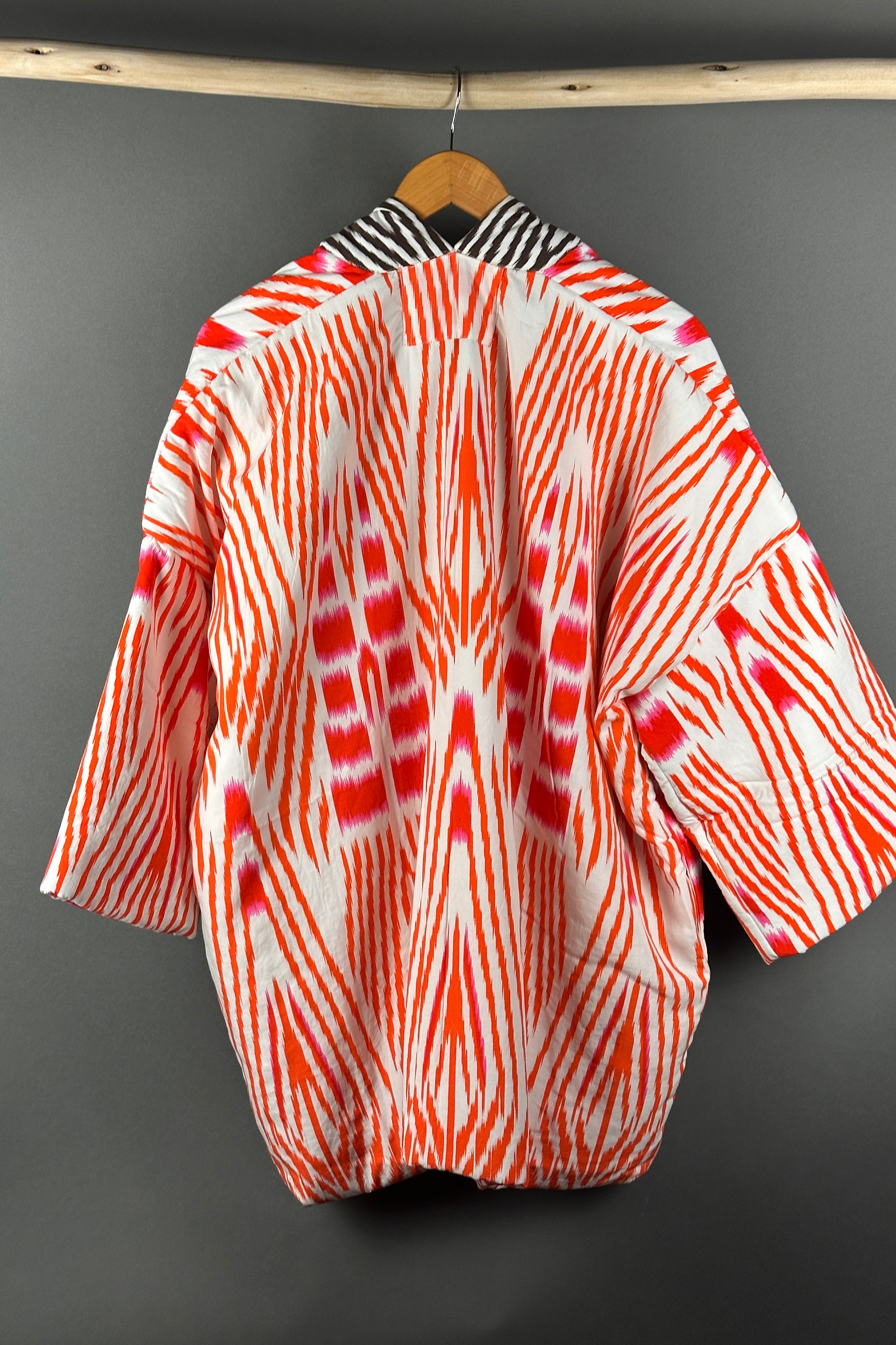 Rabens Saloner Ikat combo padded Kimono Abba