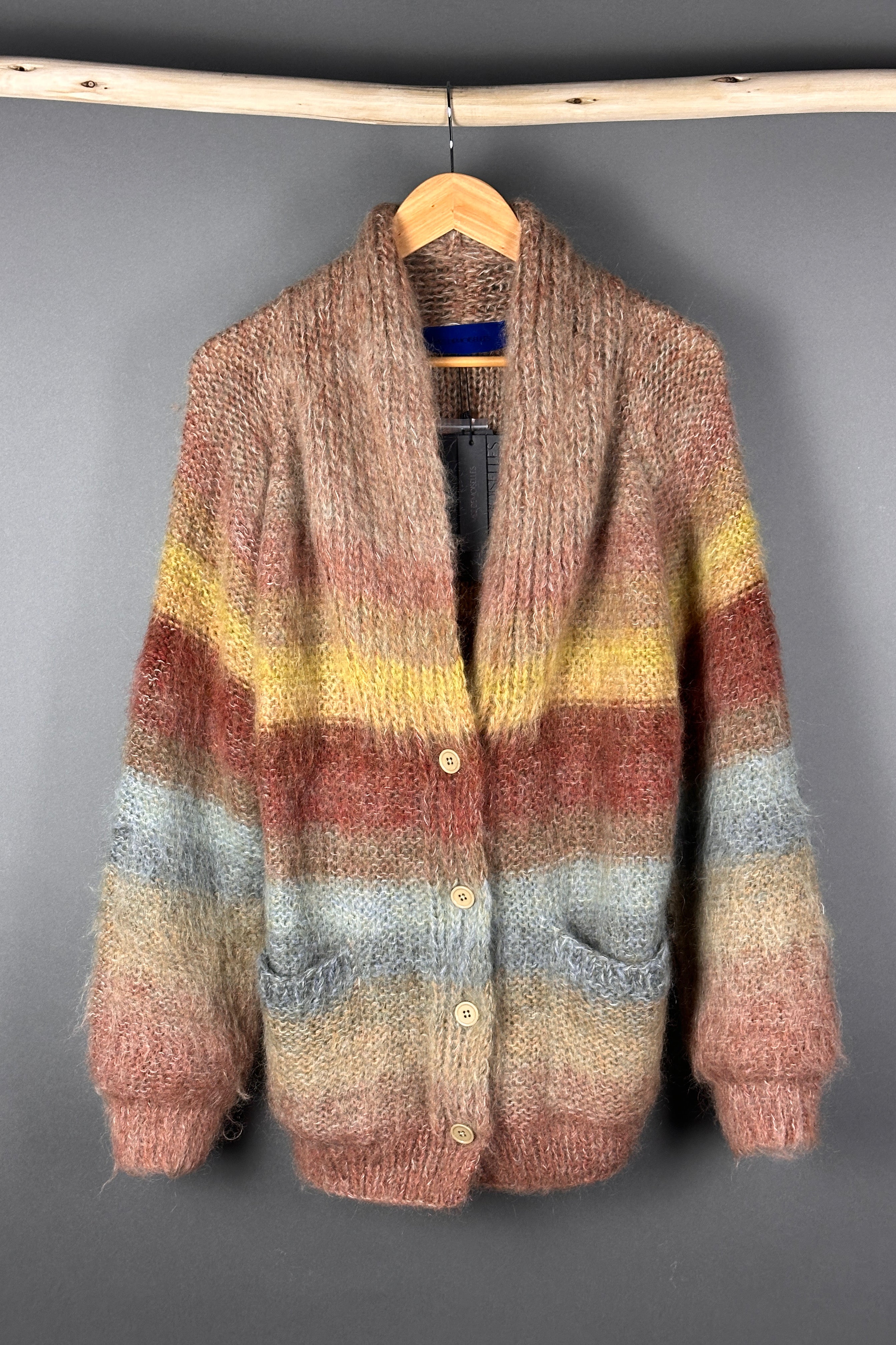 Mes Demoiselles Mohair Cardi Kaki Ocre