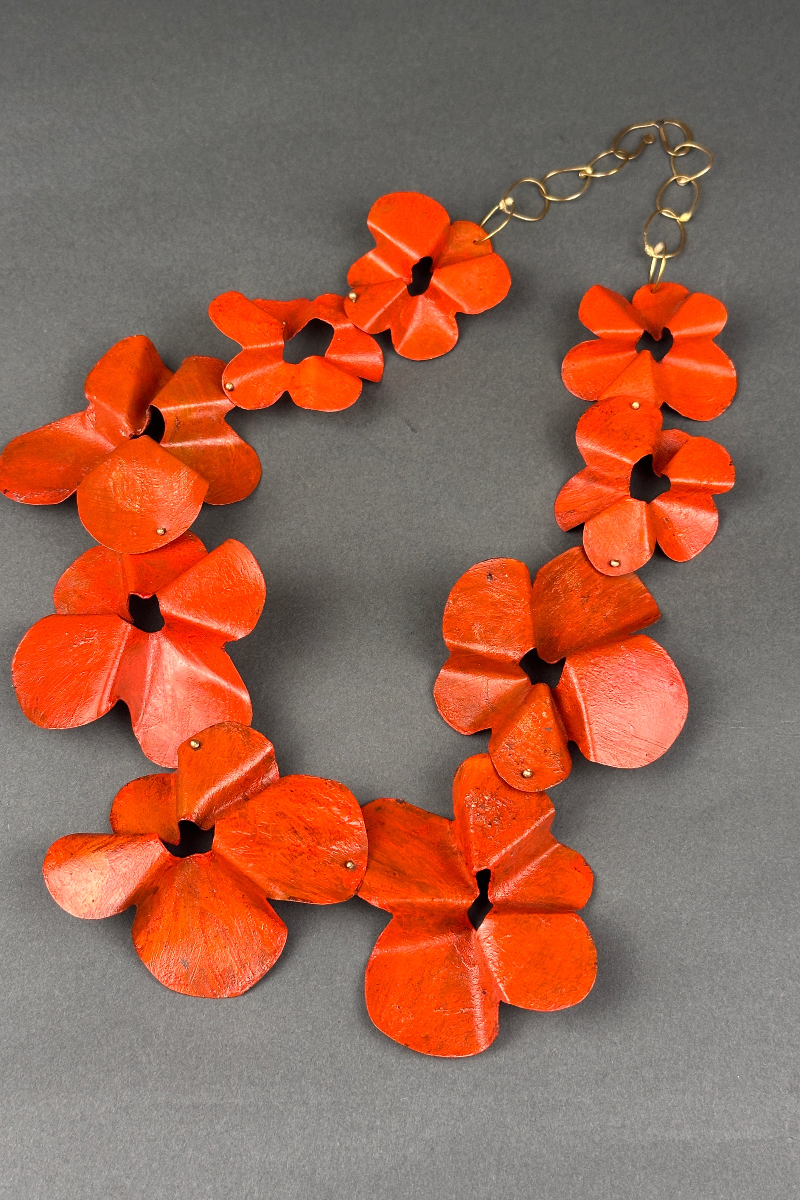 Dora Haralambaki Tangerine  Petal  Necklace