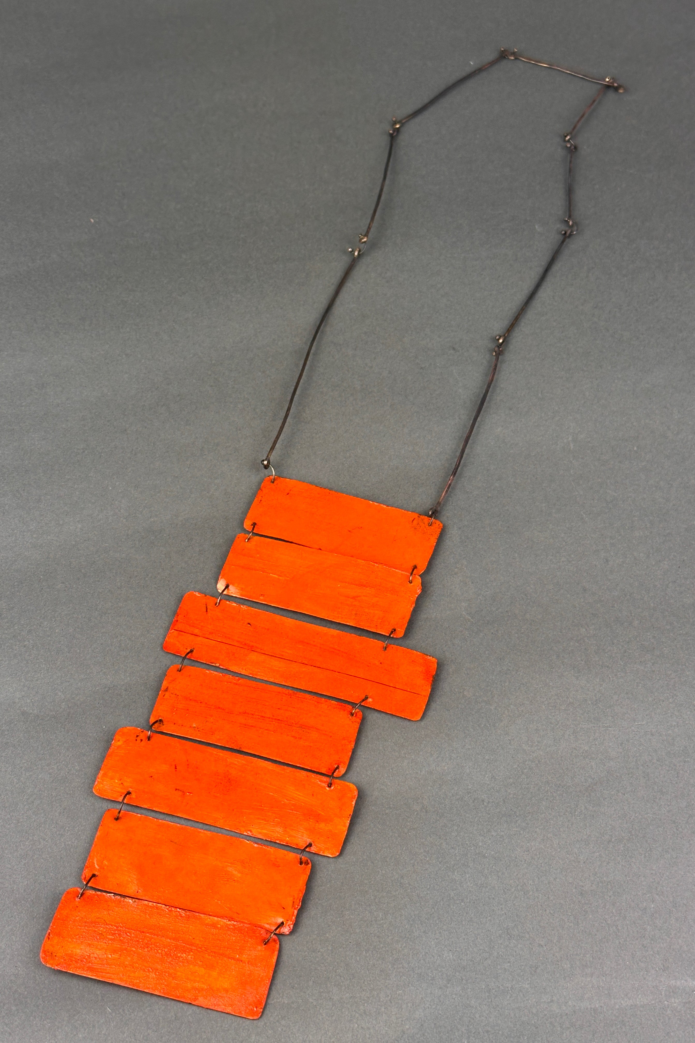 Dora Haralambaki orange ladder necklace