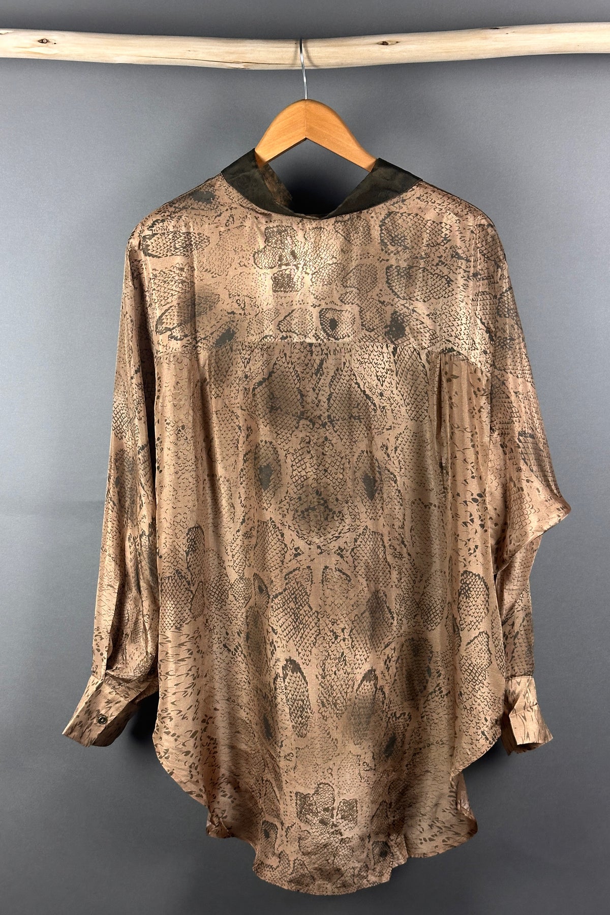Mes Demoiselle Snake print silk shirt Thurman