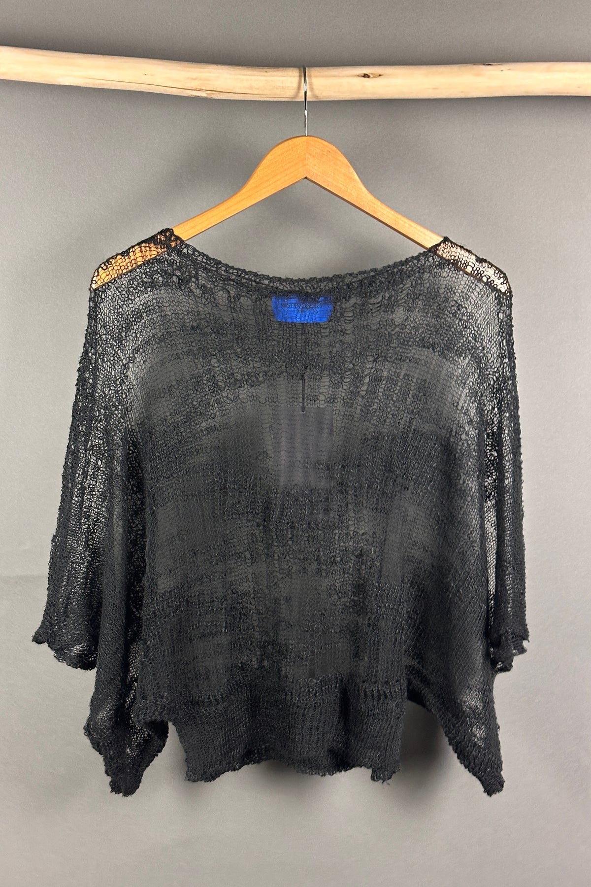 Mes Demoiselle  linen  knit top in black Scully