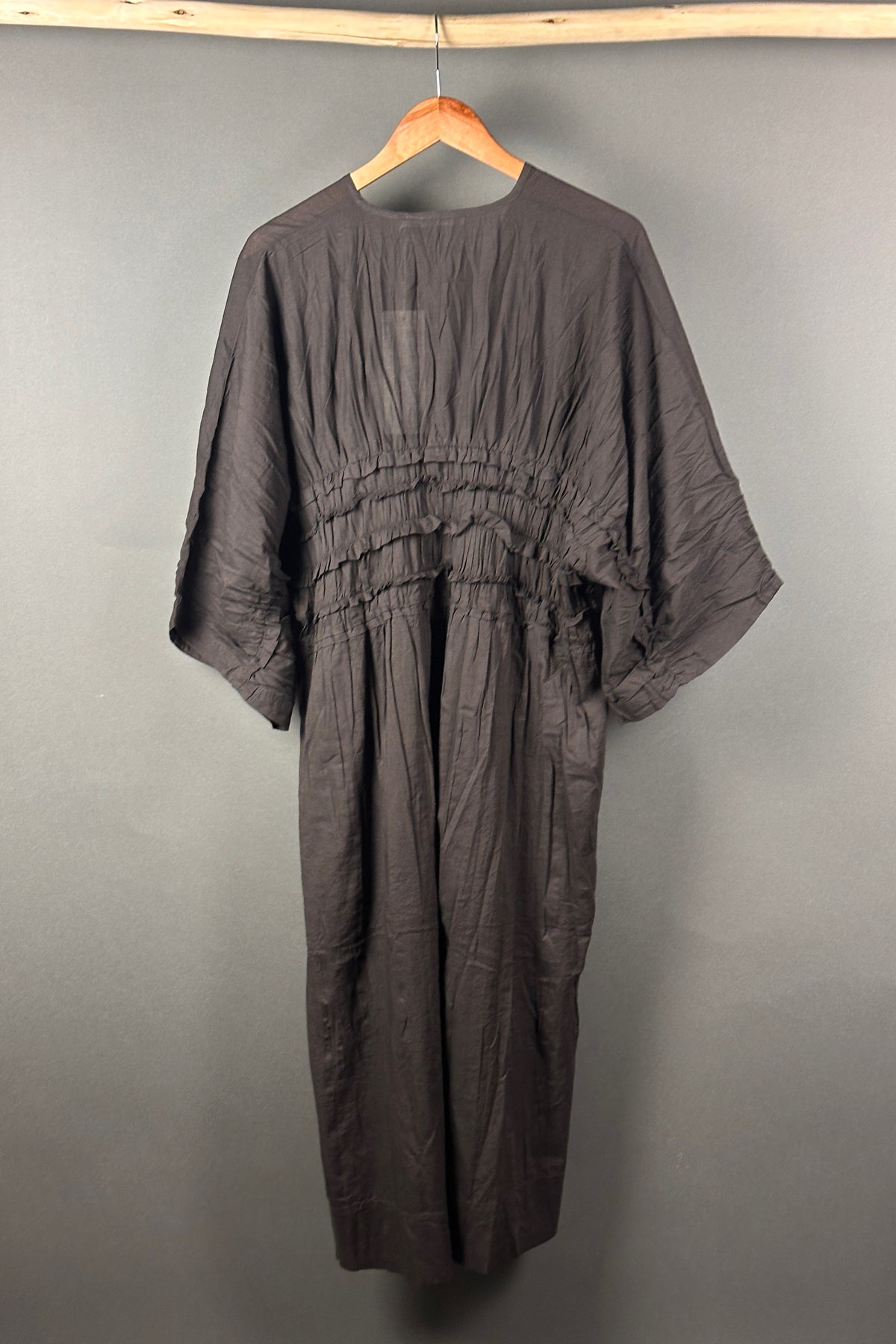 Rabens Saloner cotton voile dress in liquorice