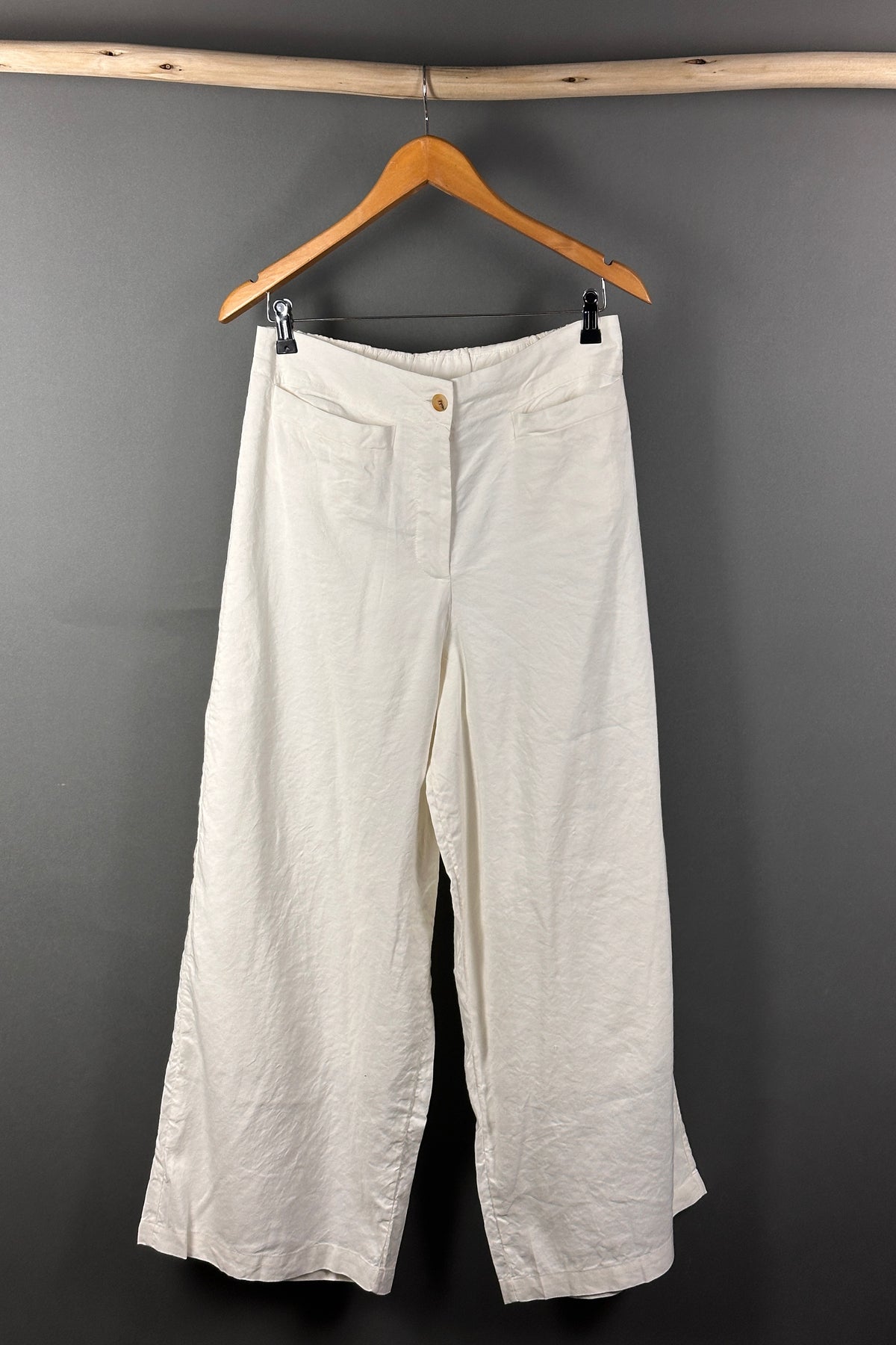 Transit Relaxed Linen Pants in Chalk