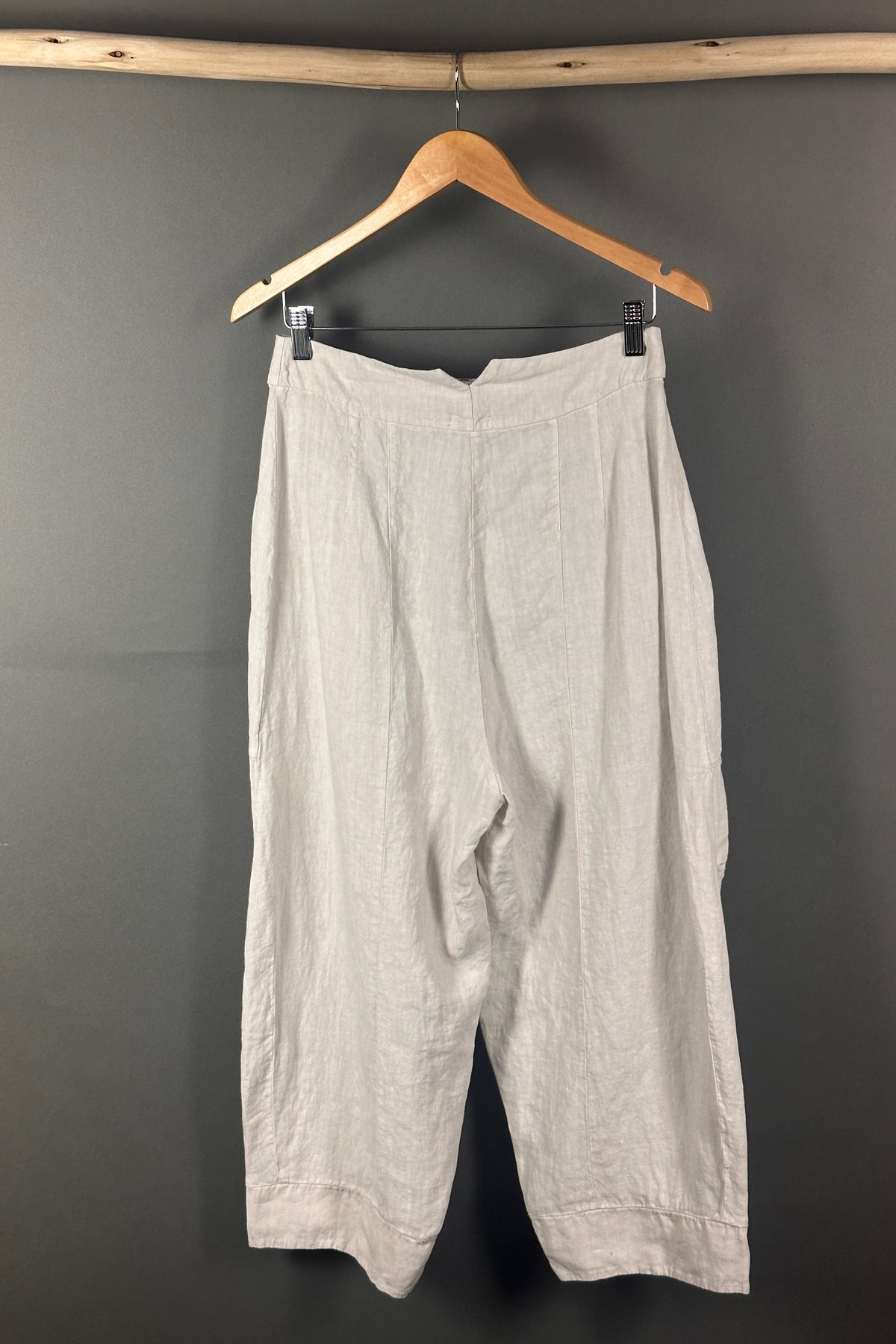 Transit Button Front Linen Pants in Chalk