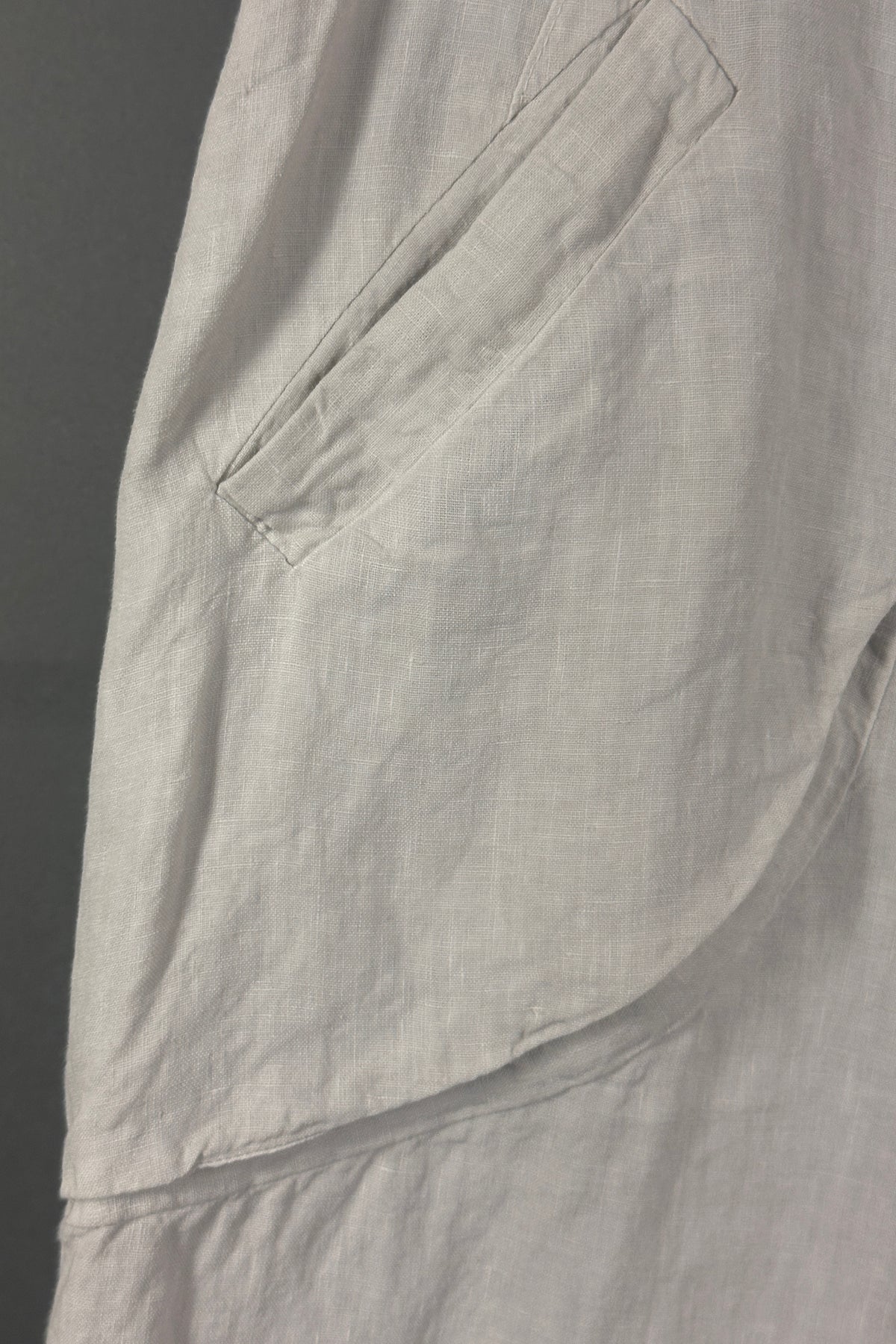 Transit Button Front Linen Pants in Chalk