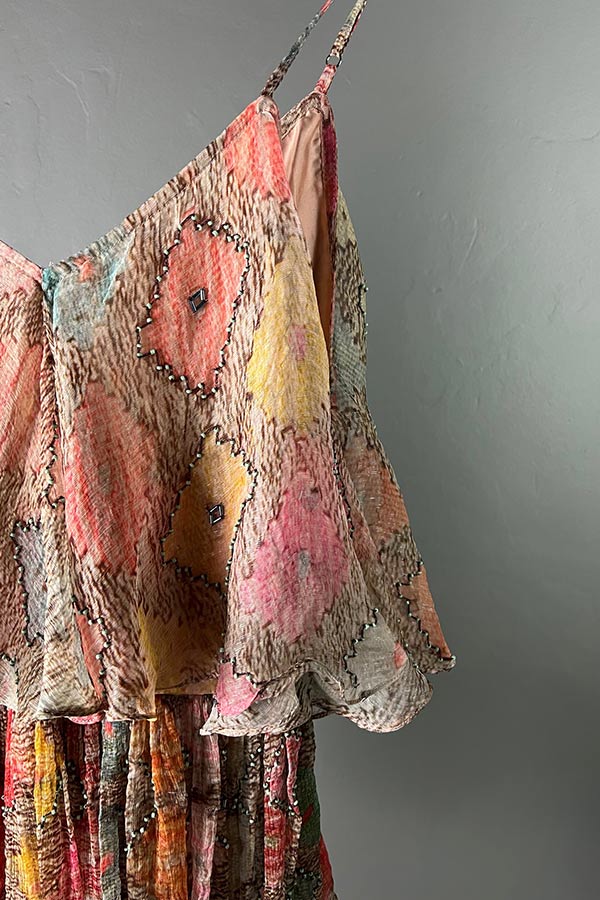 Mes Demoiselles Oltremare Sunset Beaded Cami